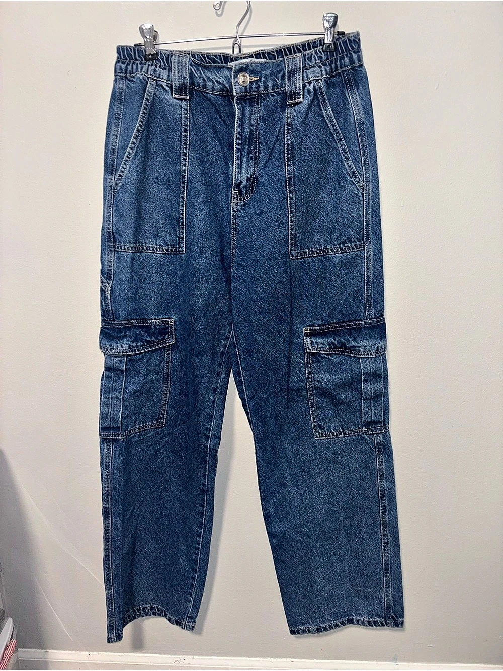 Wax Jean Collection Cotton Cargo Jeans Size Medium (8) Like New